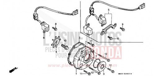 KURBELGEHAEUSEDECKEL, L. CBR1000FH de 1987